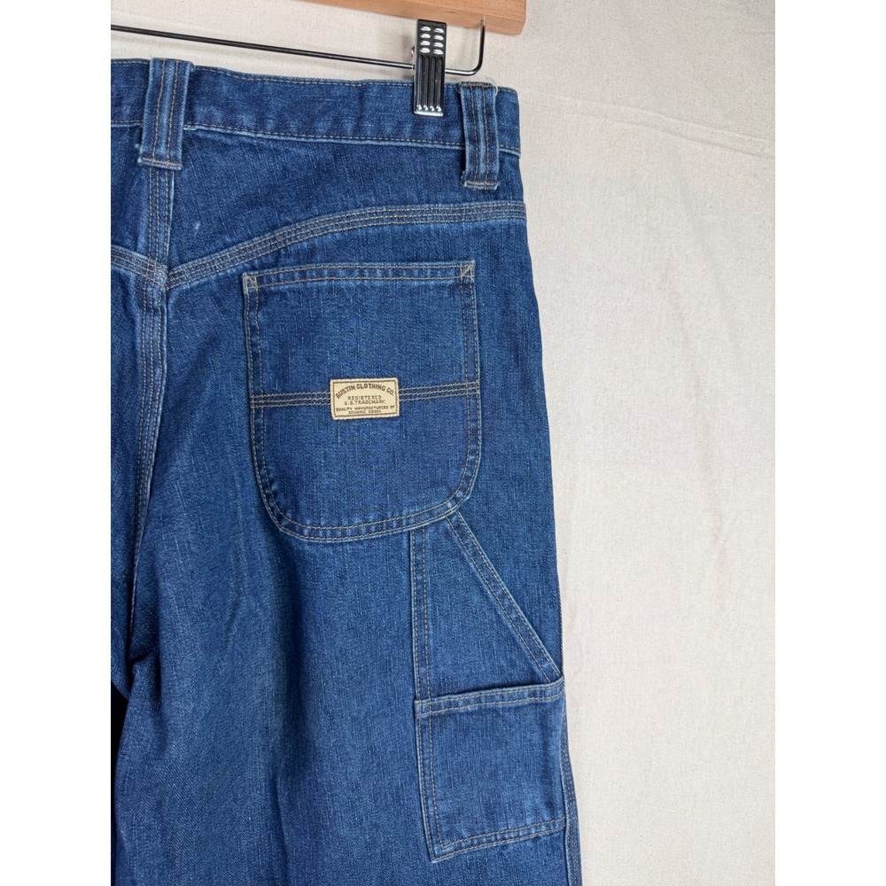 Austin Clothing Co. Wide Leg Cropped Jeans‎ with Tiger Print Accen size 6 Blue - Picture 7 of 12